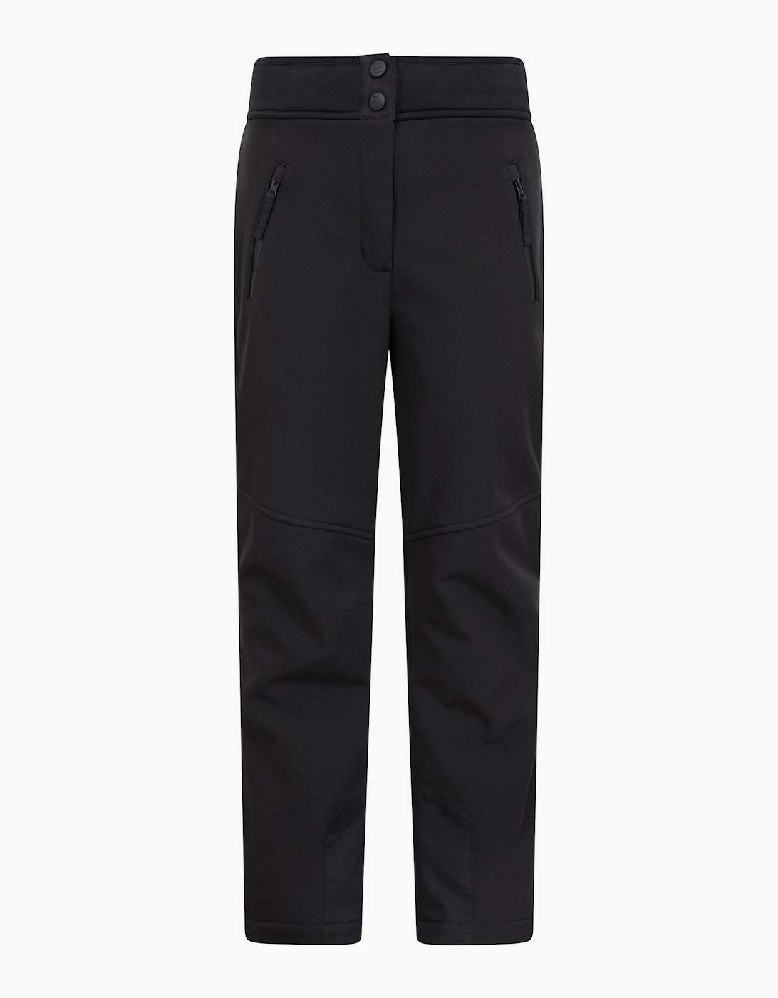 Mountain Warehouse Girls Black 'S Childrens/ Swiss Softshell Ski Trousers - Size: 13 Years Kids