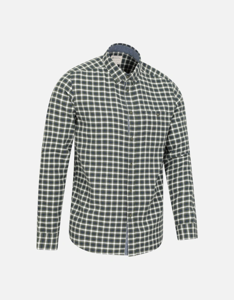 Mens Driftwood Checked Organic Shirt