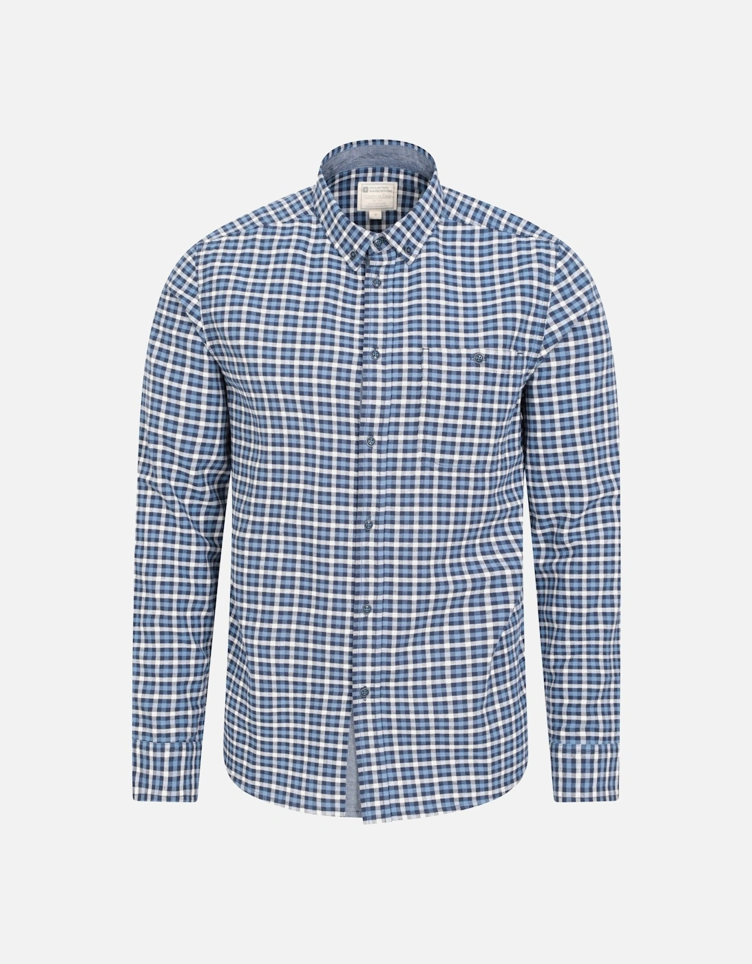 Mens Driftwood Checked Organic Shirt, 6 of 5