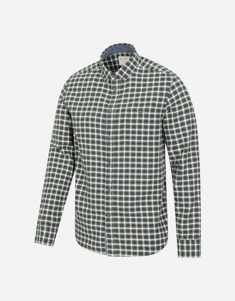 Mens Driftwood Checked Organic Shirt