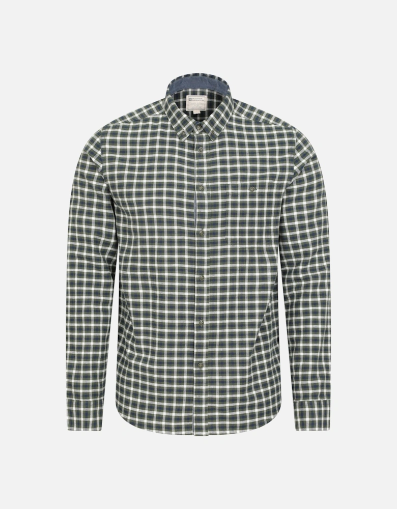 Mens Driftwood Checked Organic Shirt