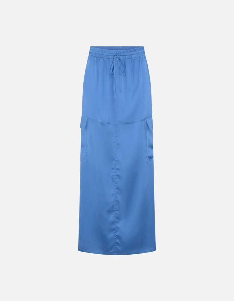 Adalyn Maxi Skirt in Light Blue