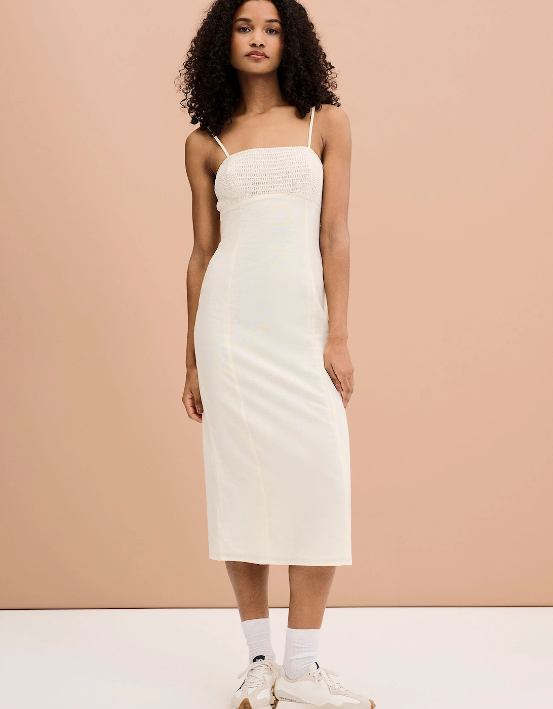 Clements Crochet Midi Dress in Cream, 7 of 6