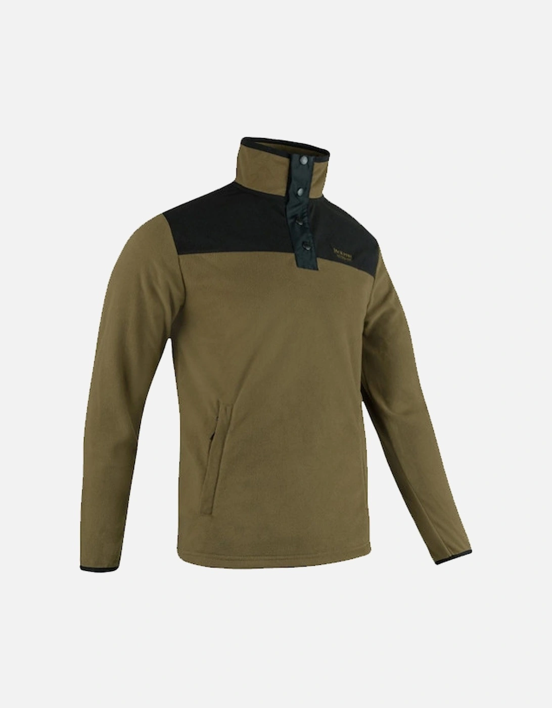 Snap Neck Fleece Top Dark Mustard