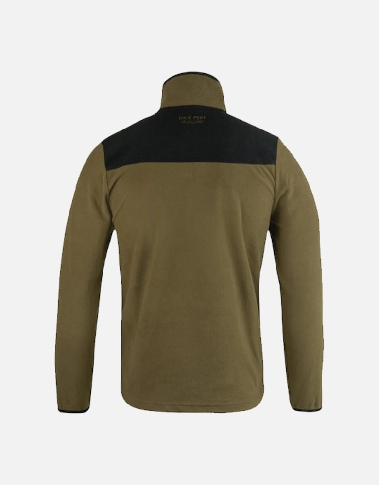 Snap Neck Fleece Top Dark Mustard