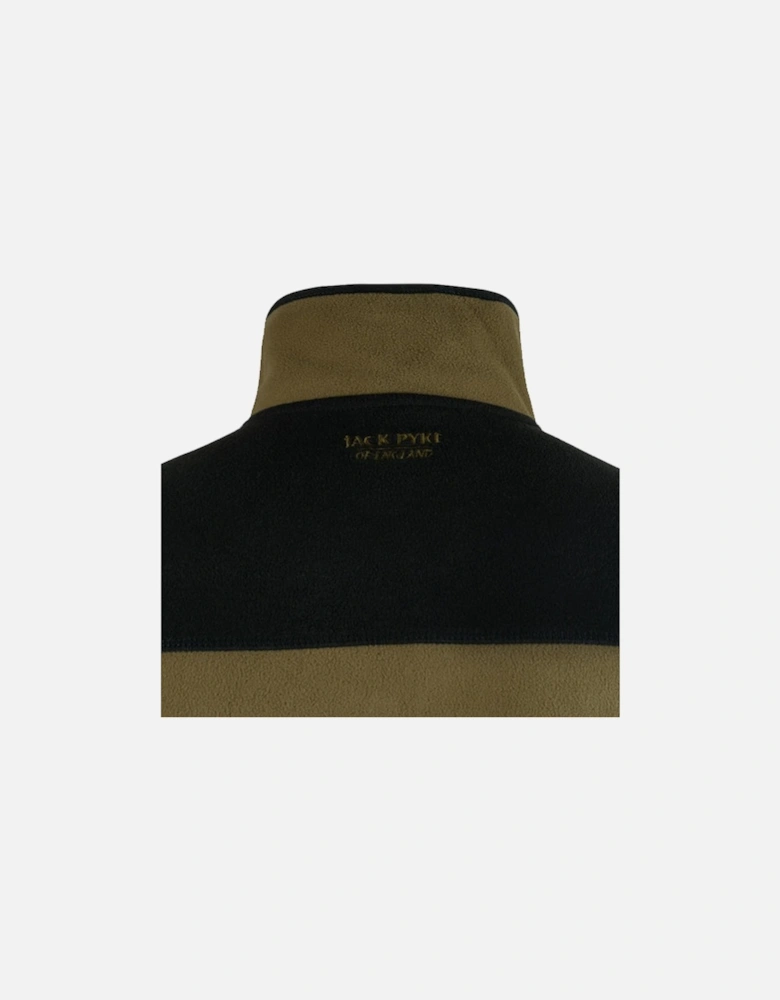 Snap Neck Fleece Top Dark Mustard