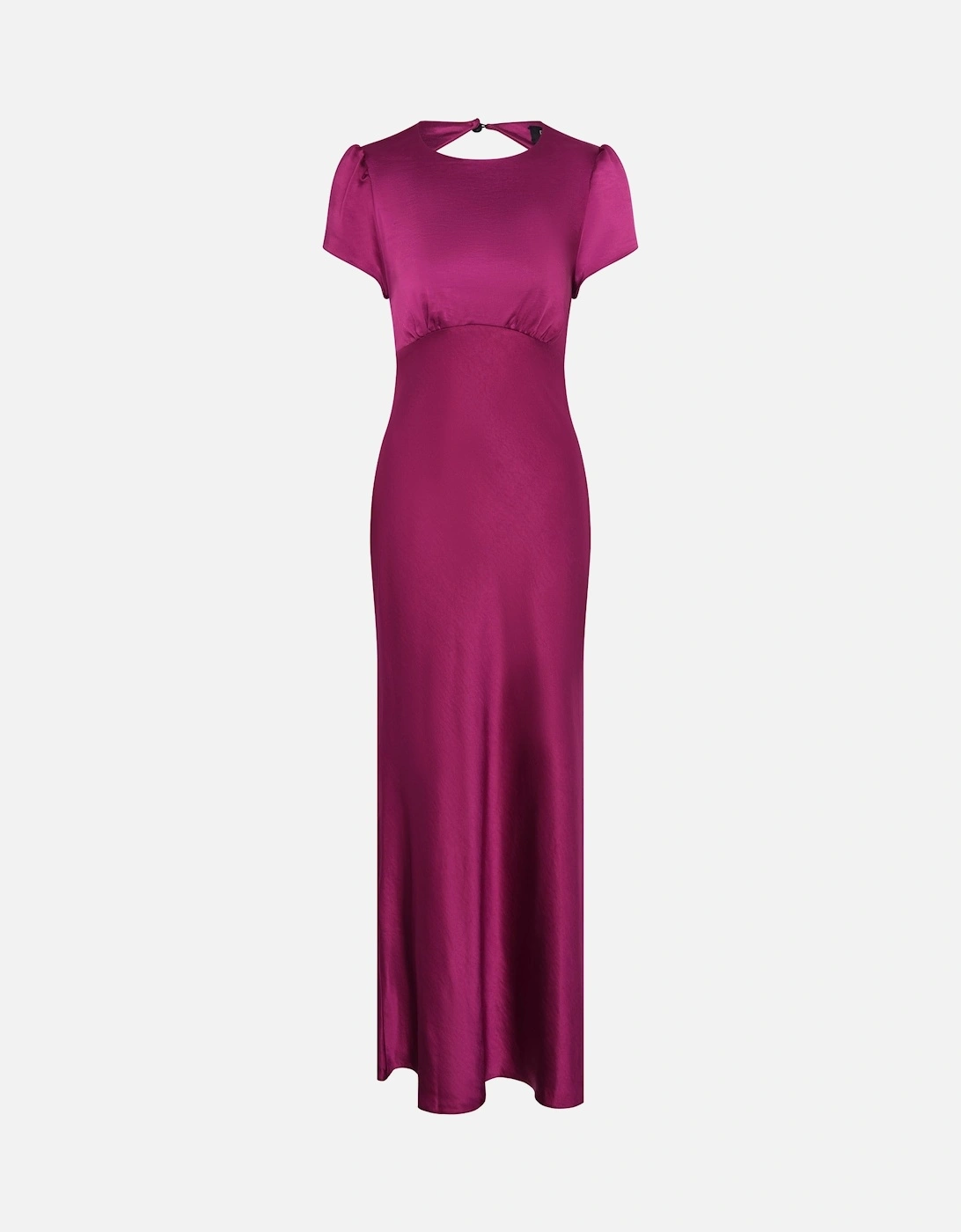 Cornelia Tie Back Maxi Dress in Magenta