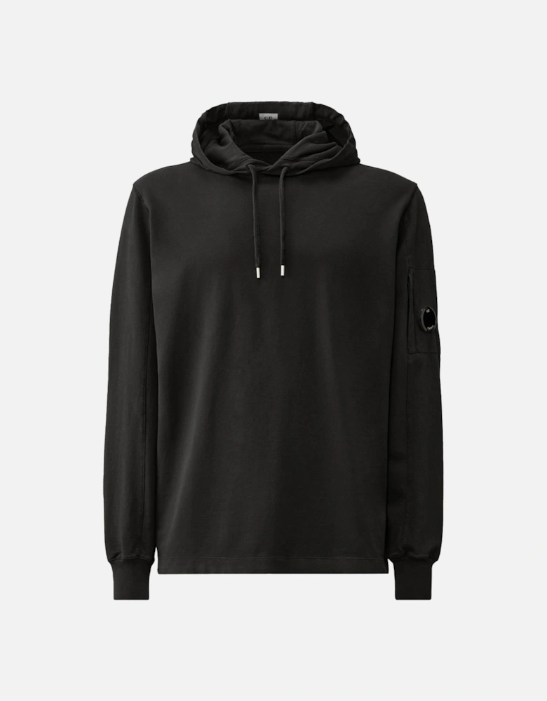 Light Fleece Hooded Sweatshirt Black