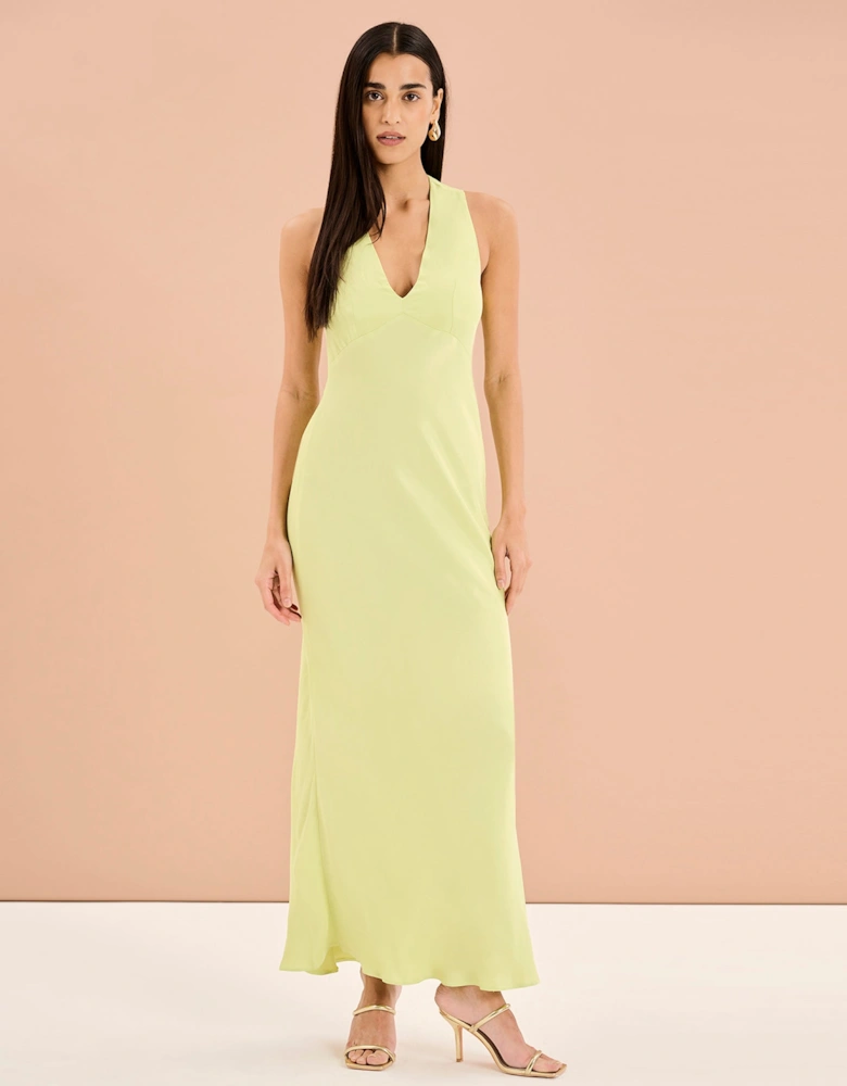 Nova Tie Back Dress in Lime