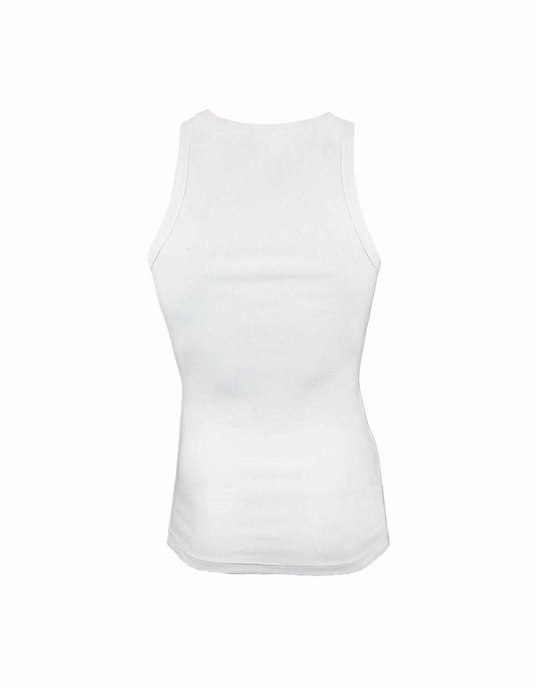 Ribbed Cotton Tank Top, White