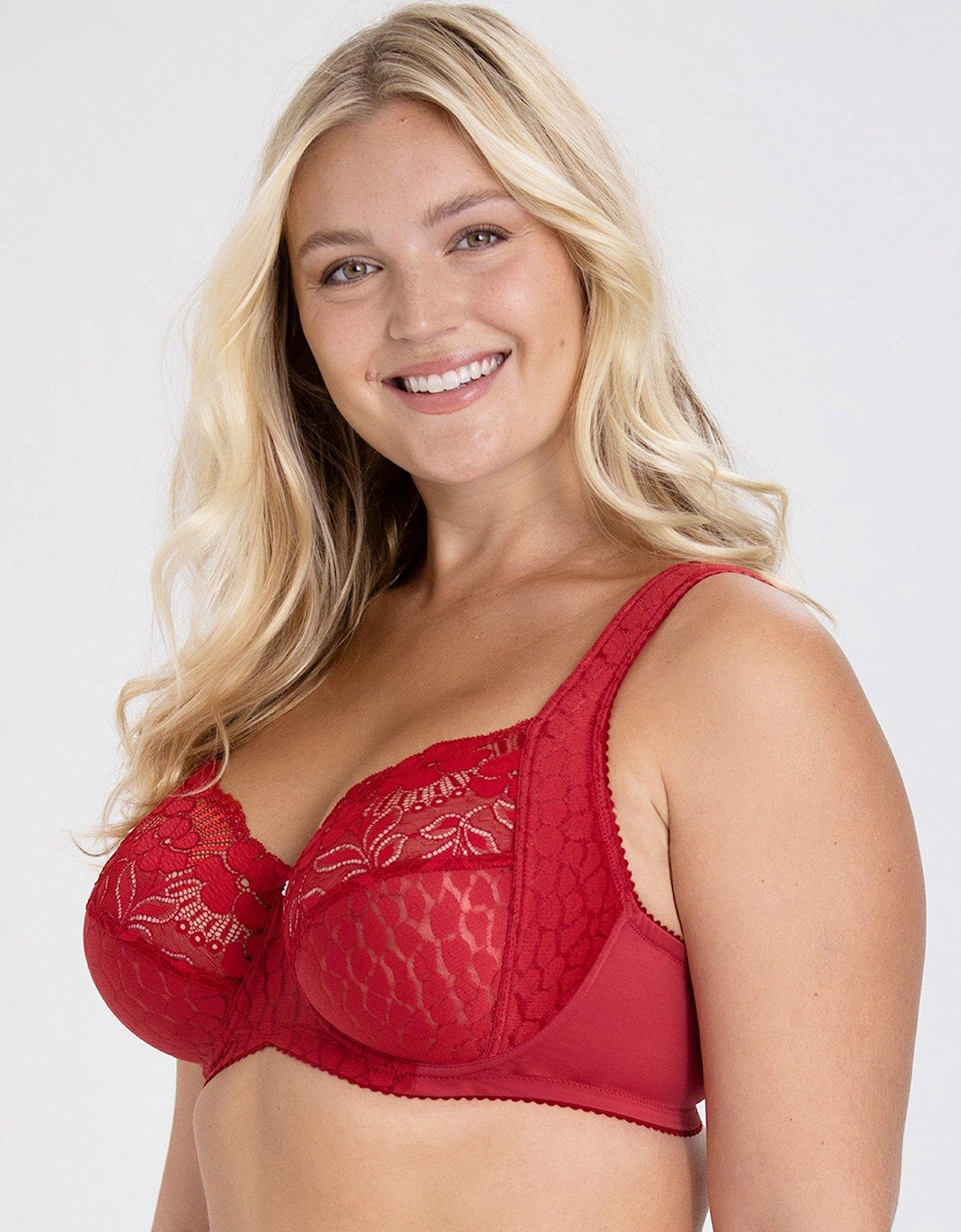 Jacquard & Lace Underwired Bra, 2 of 1