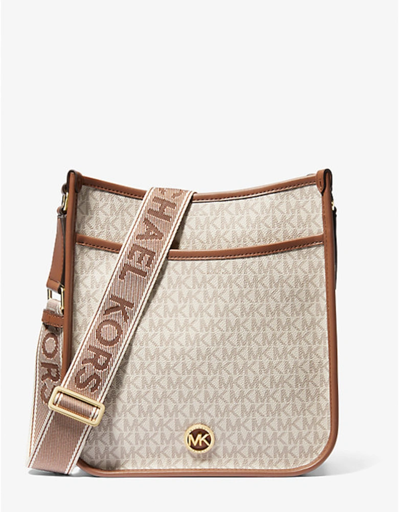 Luisa Large Signature Logo Messenger Bag