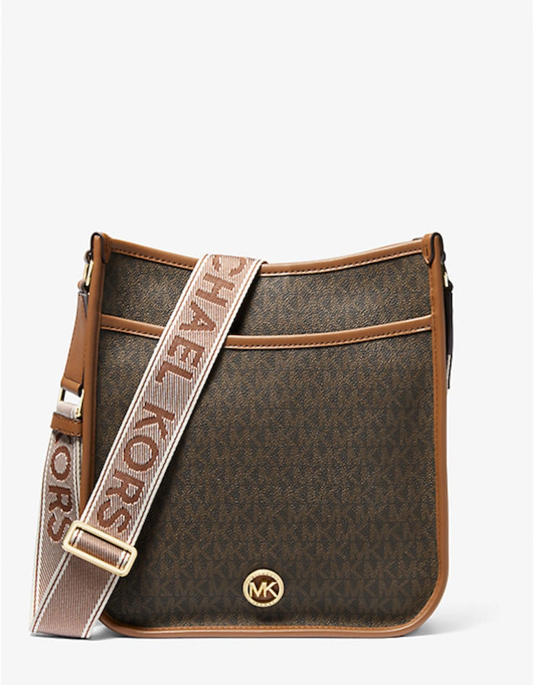 Luisa Large Signature Logo Messenger Bag