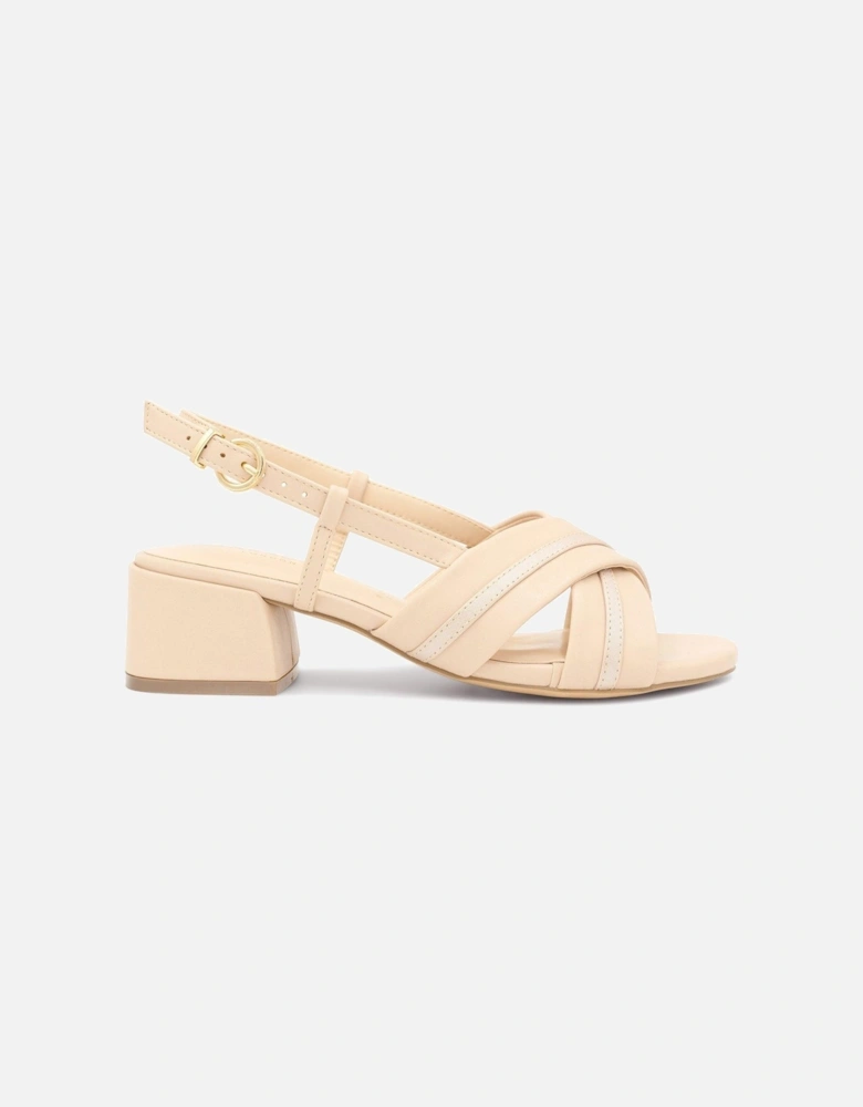 Nancy Faux Leather Wide Fit Heel Sandal