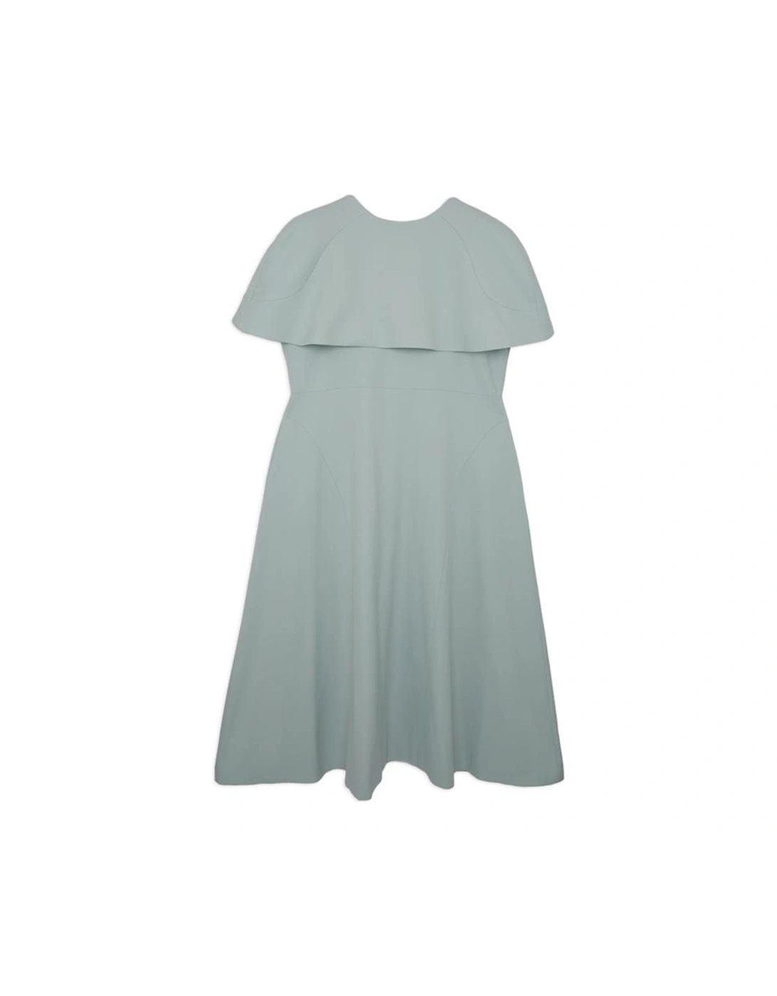 Lydia Millen Plus Size Structured Crepe Cape Sleeve Full Skirt Tailored Midi Dress