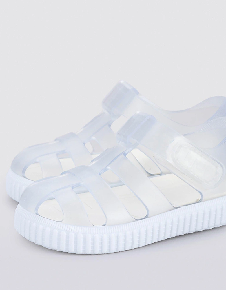 Nico Cristal Jelly Sandal - White