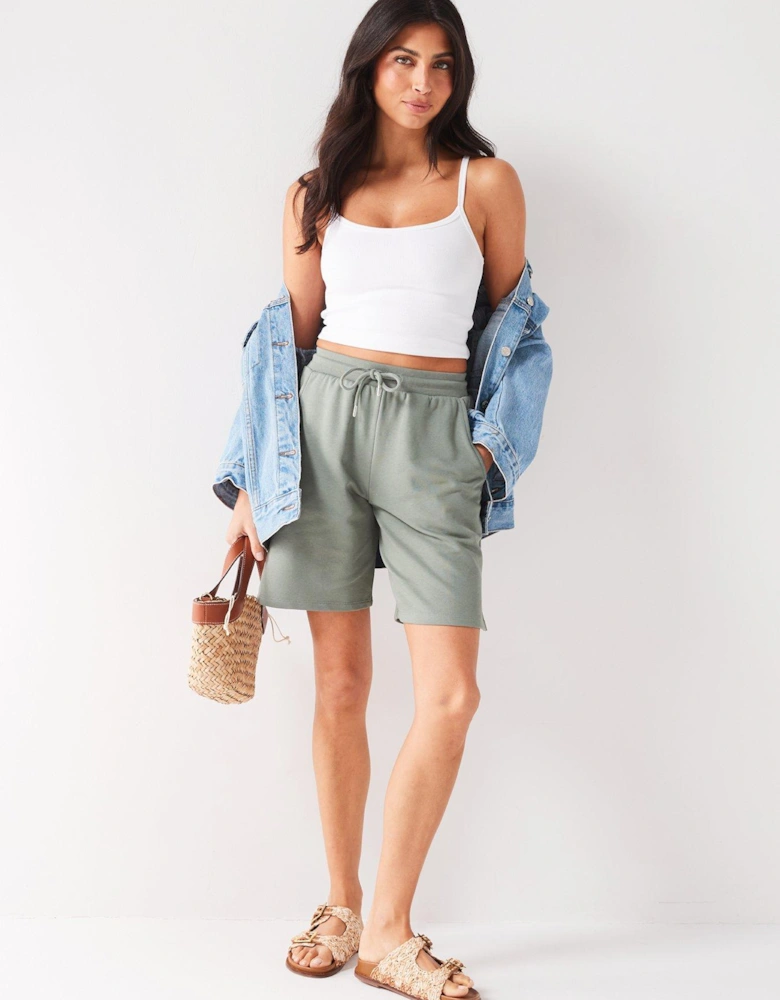 Longline Shorts - Khaki