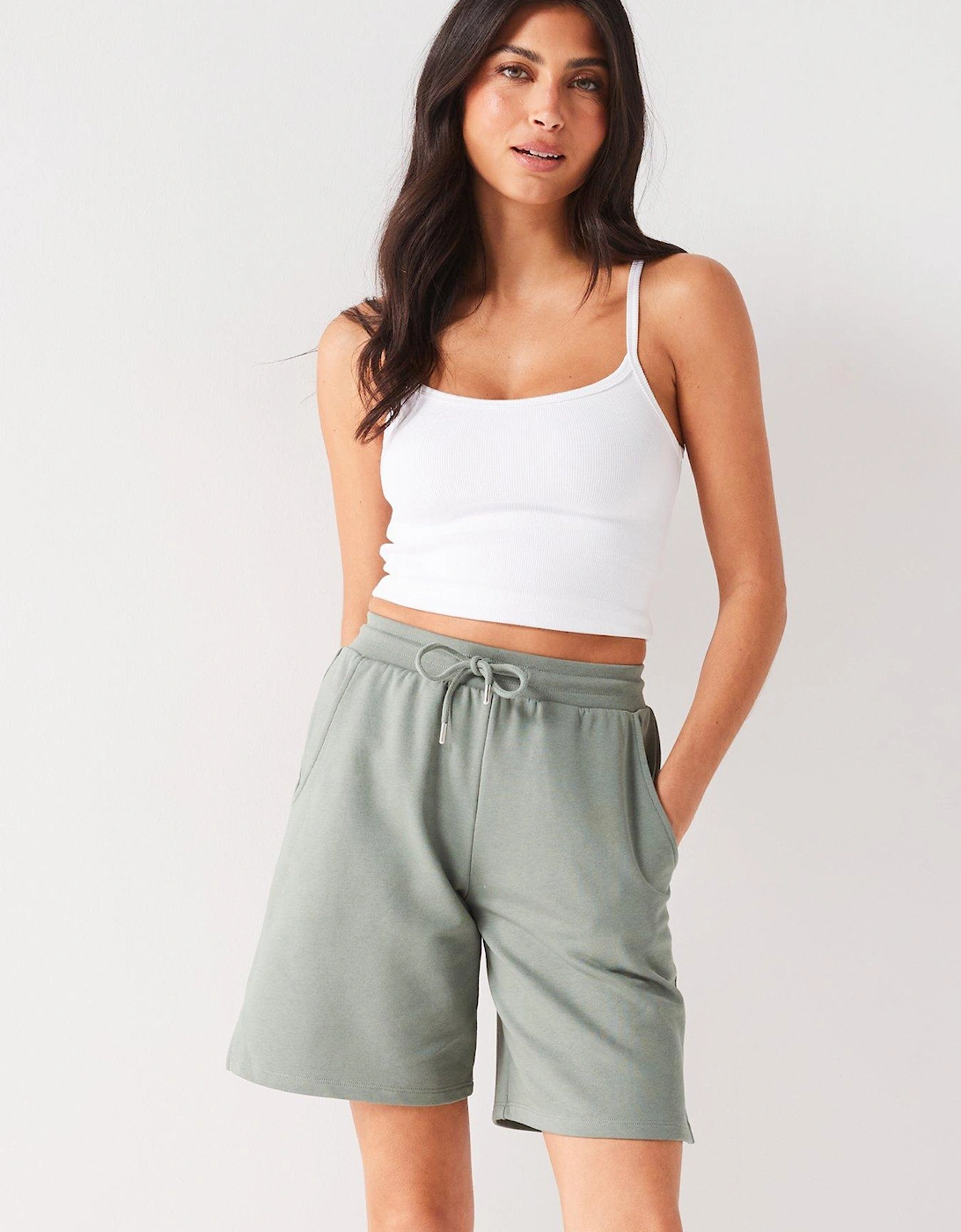 Longline Shorts - Khaki