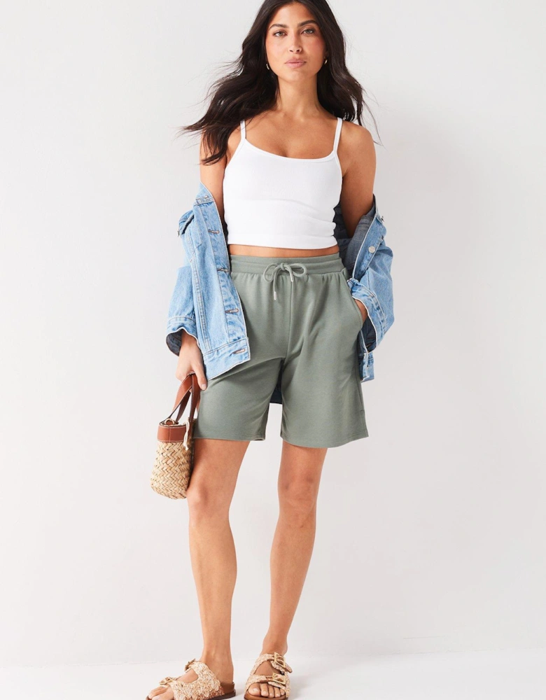 Longline Shorts - Khaki