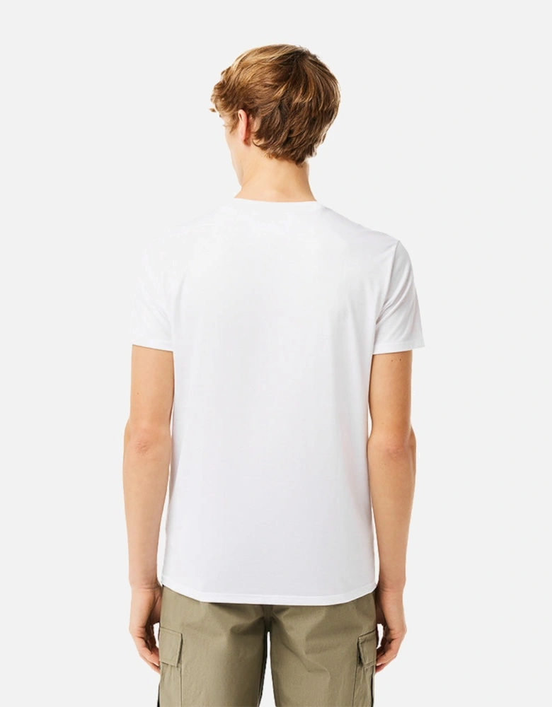 Monochrome Cotton Pima Jersey Crew-Neck T-Shirt, White