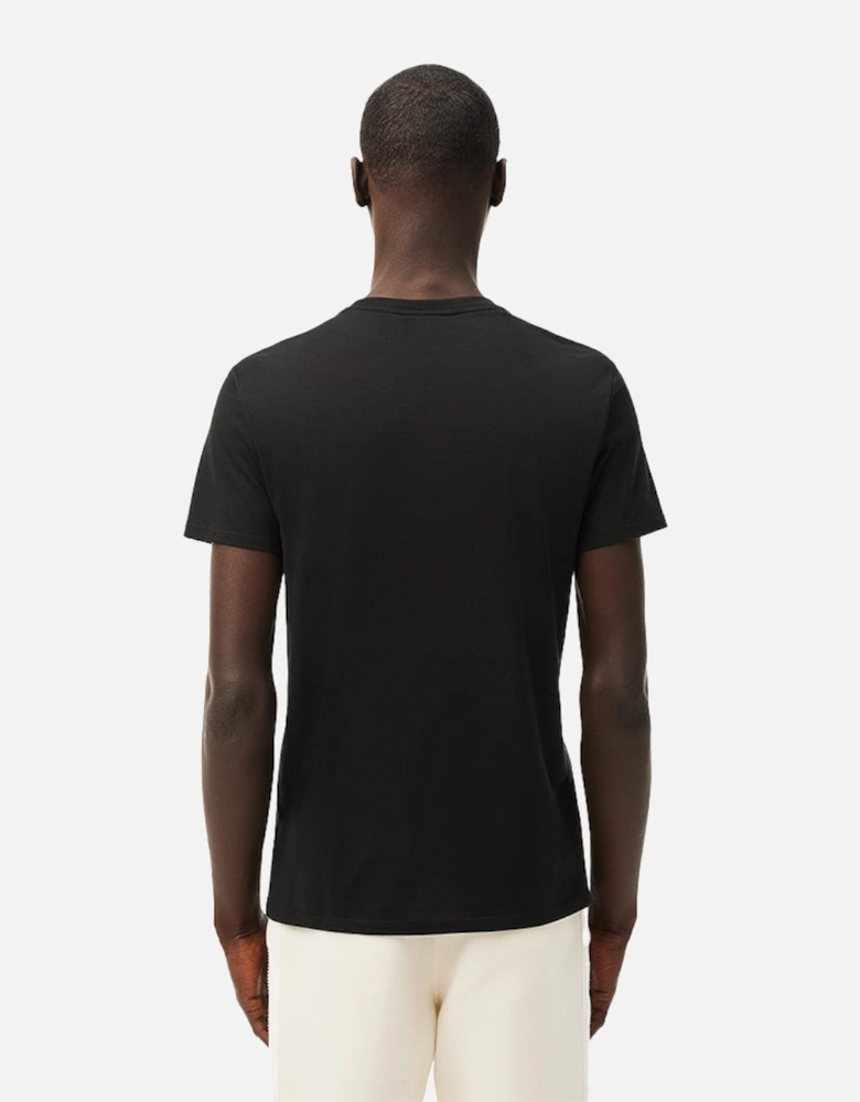 Monochrome Cotton Pima Jersey Crew-Neck T-Shirt, Black