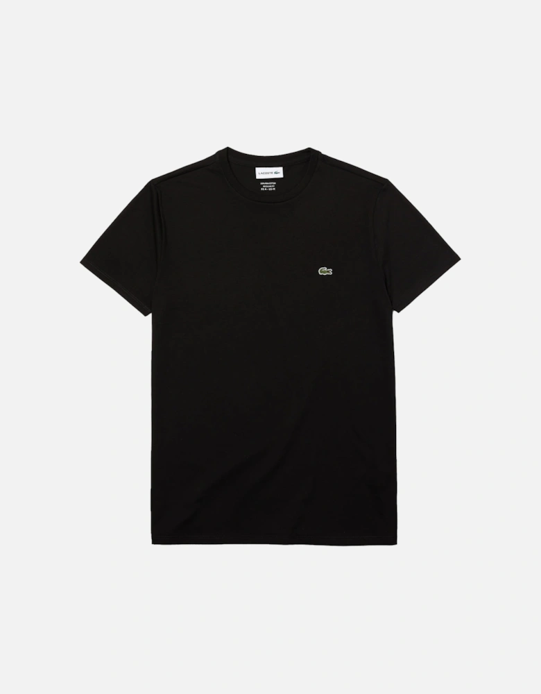 Monochrome Cotton Pima Jersey Crew-Neck T-Shirt, Black