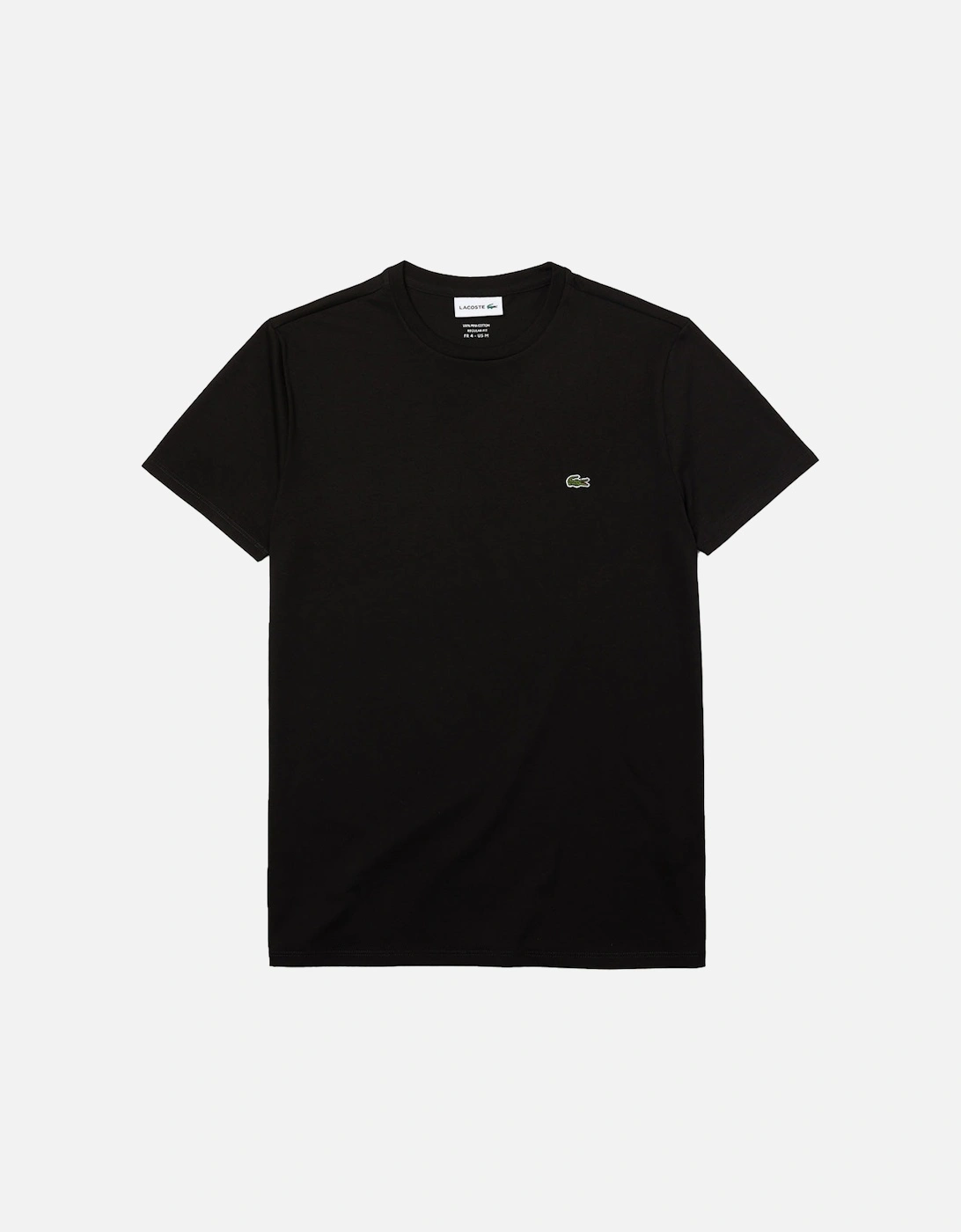 Monochrome Cotton Pima Jersey Crew-Neck T-Shirt, Black, 5 of 4