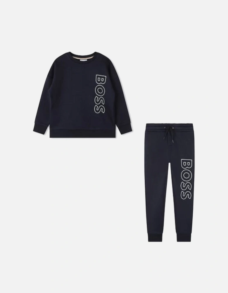 BOSS BOYS NAVY TRACKSUIT J24859