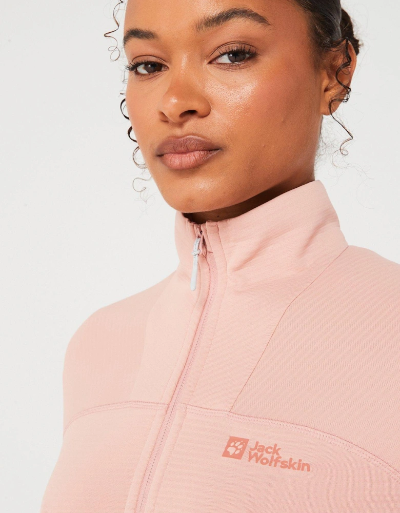 Womens Prelight Zip Fleece - Pink