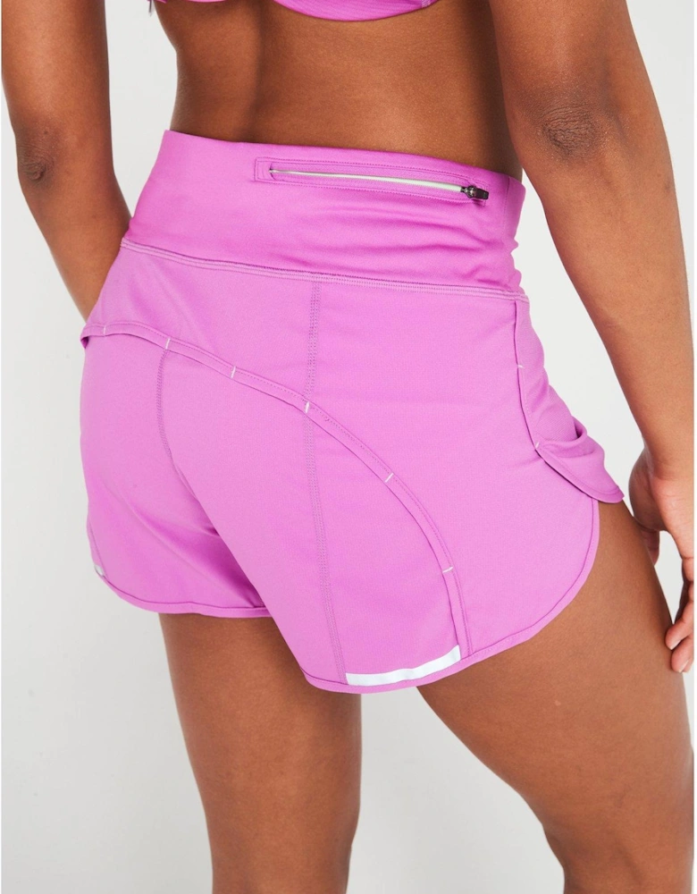 Womens Tech 4.5 inch Running Short-Pink