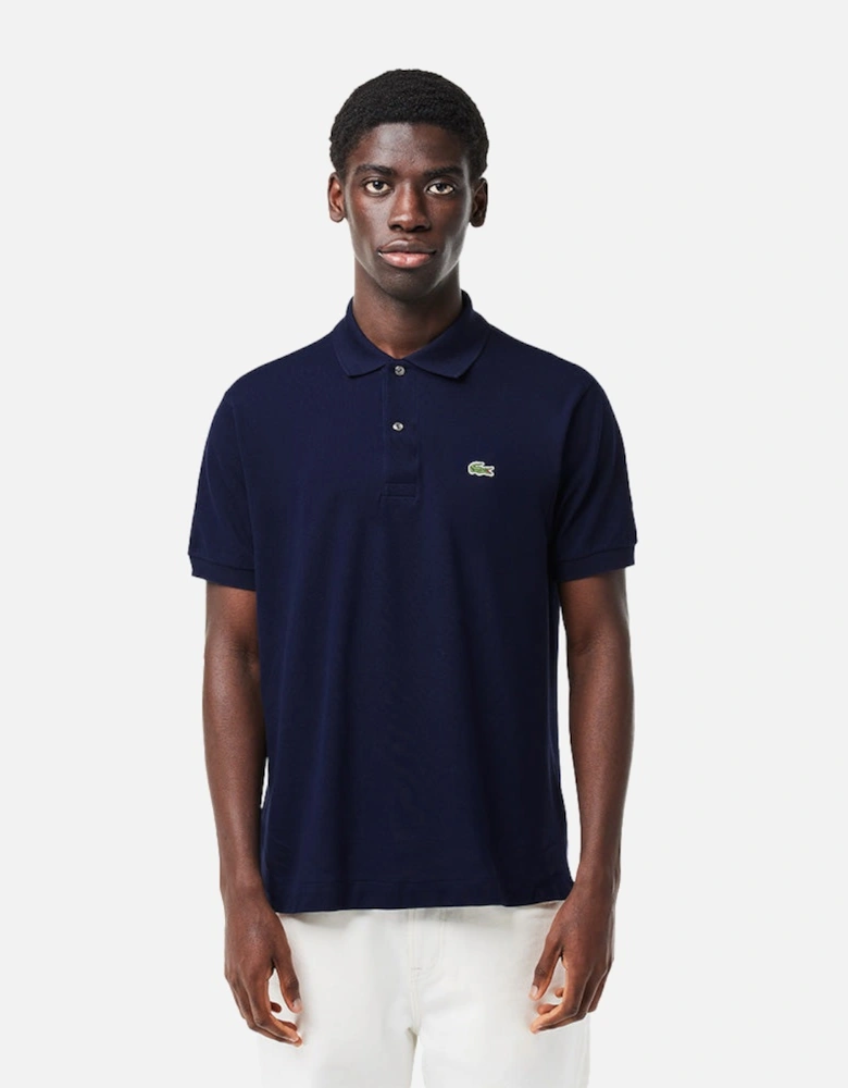 Original Piqué Cotton Polo Shirt, Navy Blue