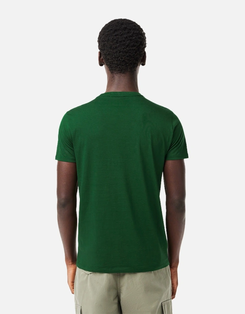 Monochrome Cotton Pima Jersey Crew-Neck T-Shirt, Green