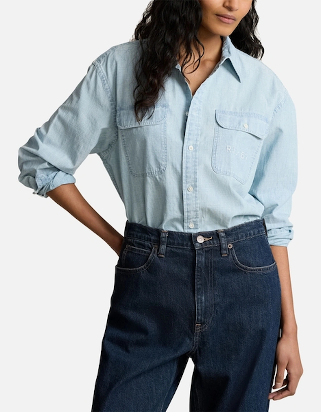 Embellished Cotton-Chambray Shirt, 2 of 1