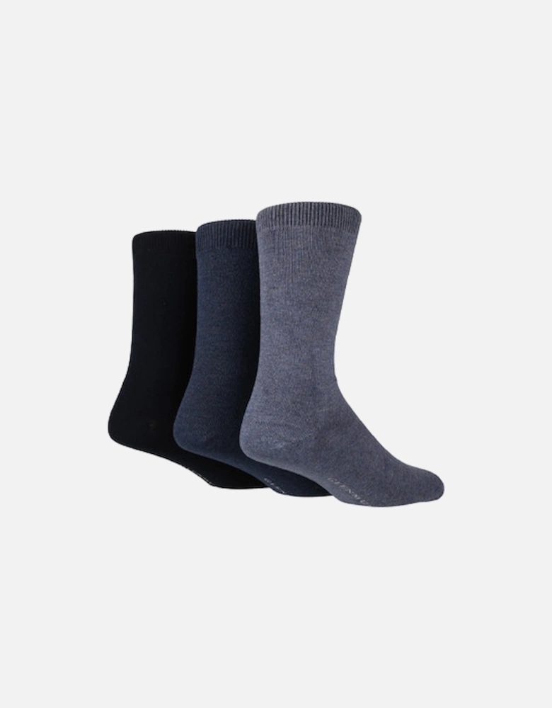 Glenmuir Men's 3 Pack Plain Navy