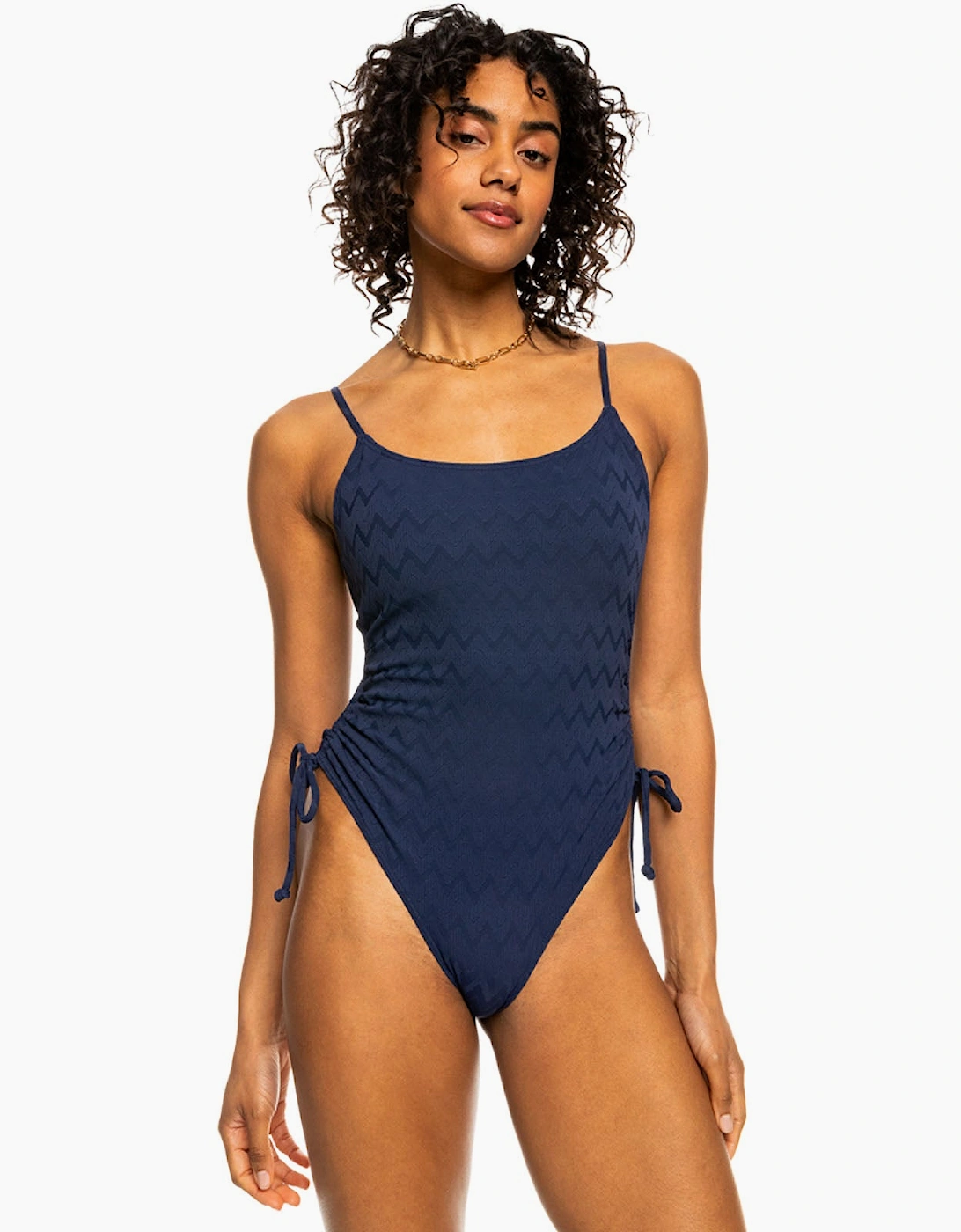 Women's Roxy Womens Current Coolness One-Piece Swimsuit - Navy - Size: XS