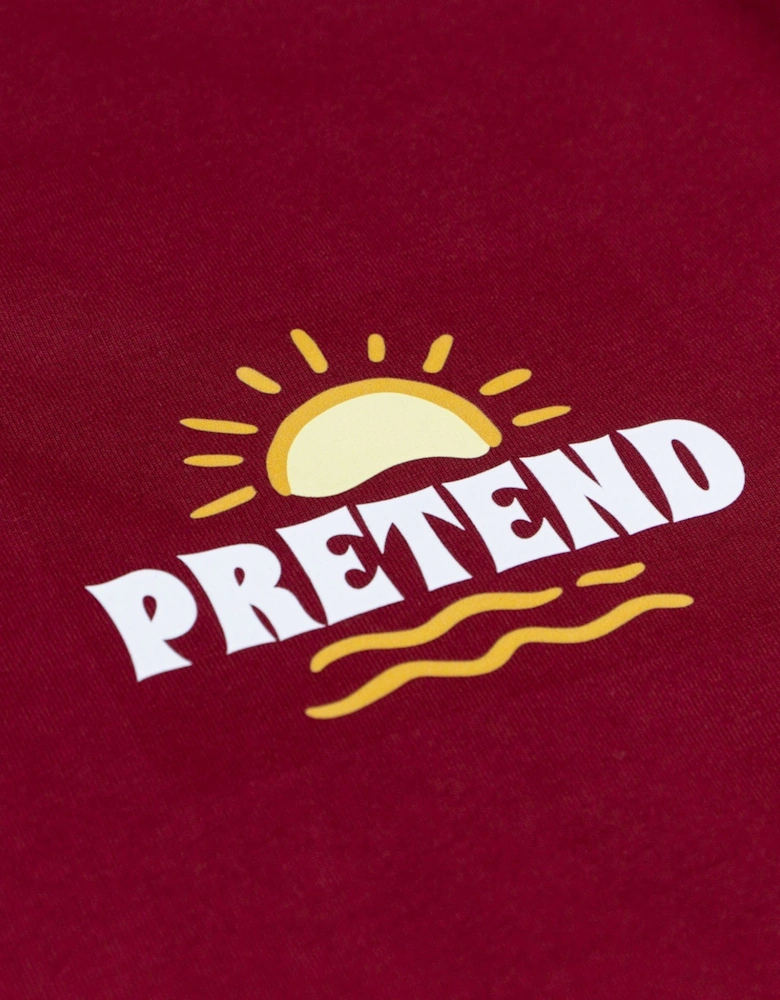 Pretend Surf Club 2.0 T-Shirt - Burgundy