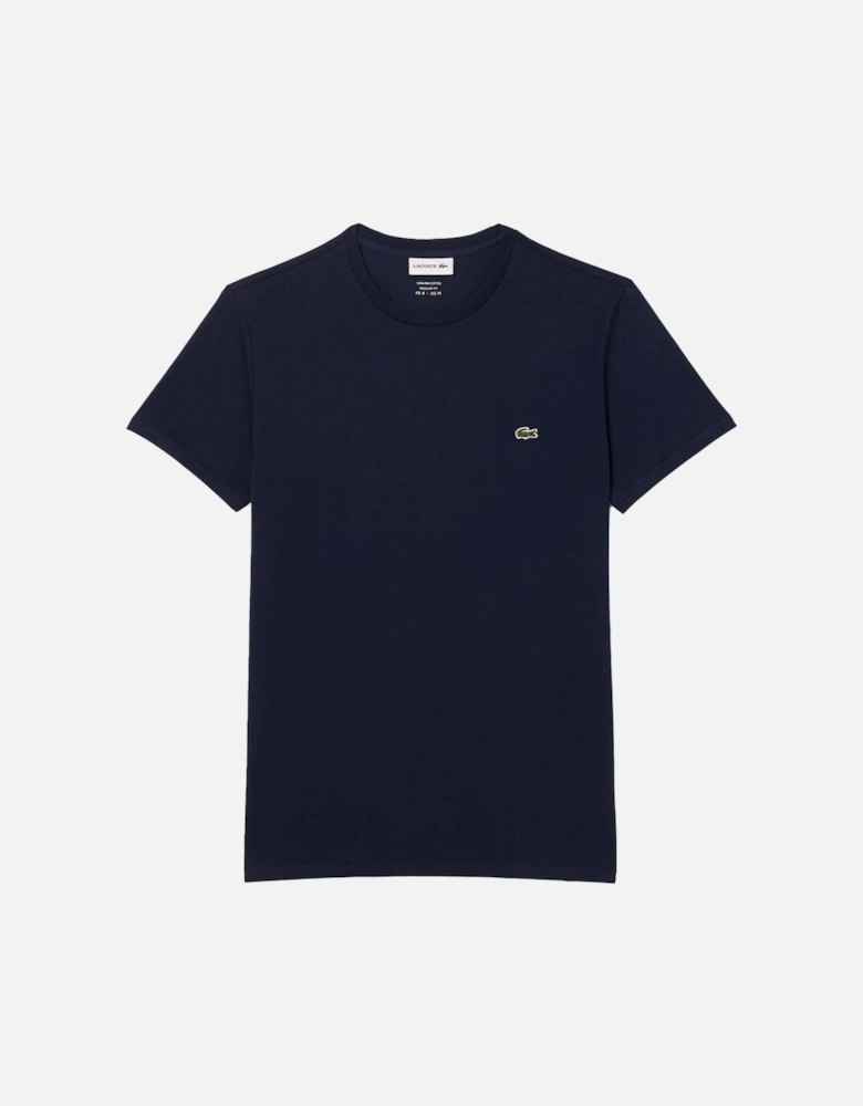 Monochrome Cotton Pima Jersey Crew-NeckT-Shirt, Navy Blue