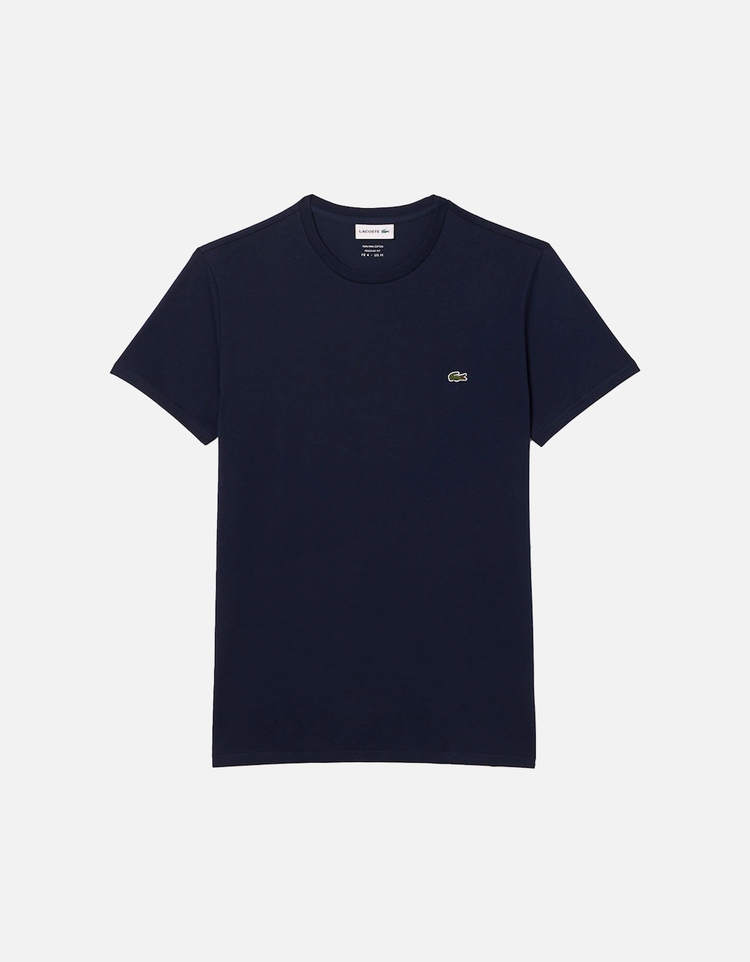 Monochrome Cotton Pima Jersey Crew-NeckT-Shirt, Navy Blue, 4 of 3