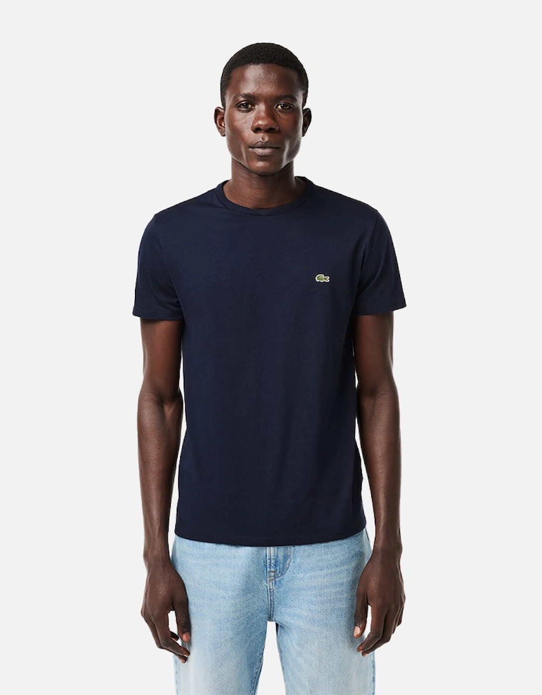 Monochrome Cotton Pima Jersey Crew-NeckT-Shirt, Navy Blue