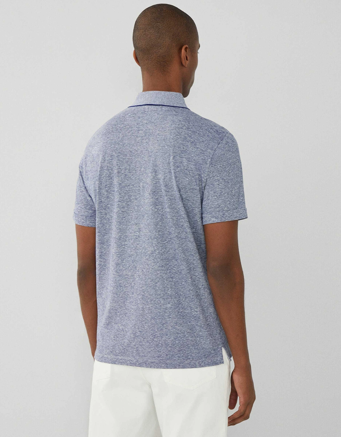 Cotton Linen Fil-à-Fil Polo Shirt