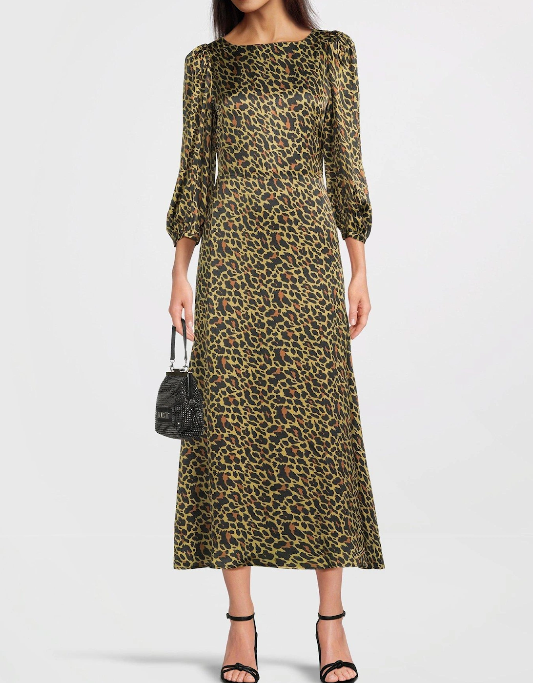 Lara Leopard Print Midi Dress