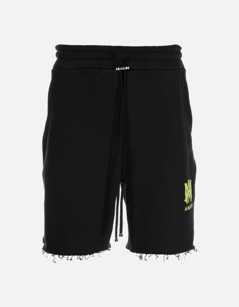 Lime MA Logo Printed Shorts in Black