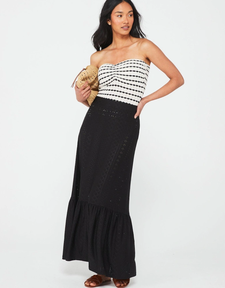 Tiered Maxi Skirt - Black