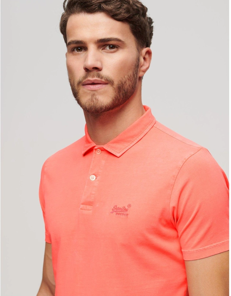 Essential Logo Neon Jersey Polo Shirt - Bright Orange