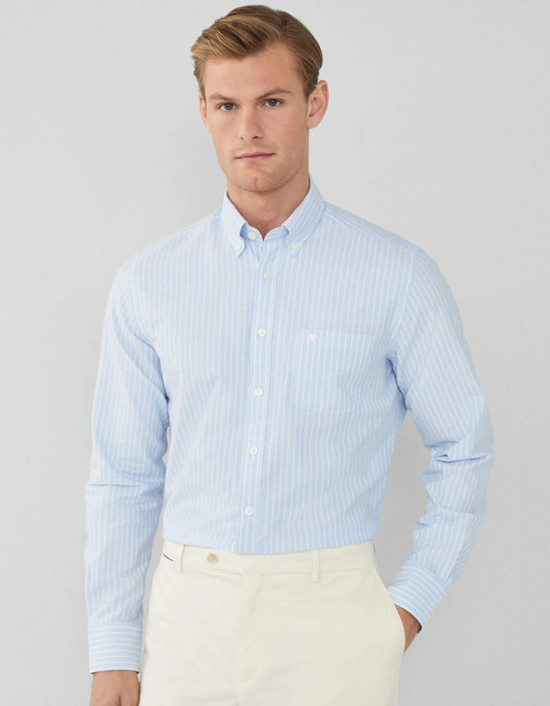 Slim Fit Striped Oxford Shirt