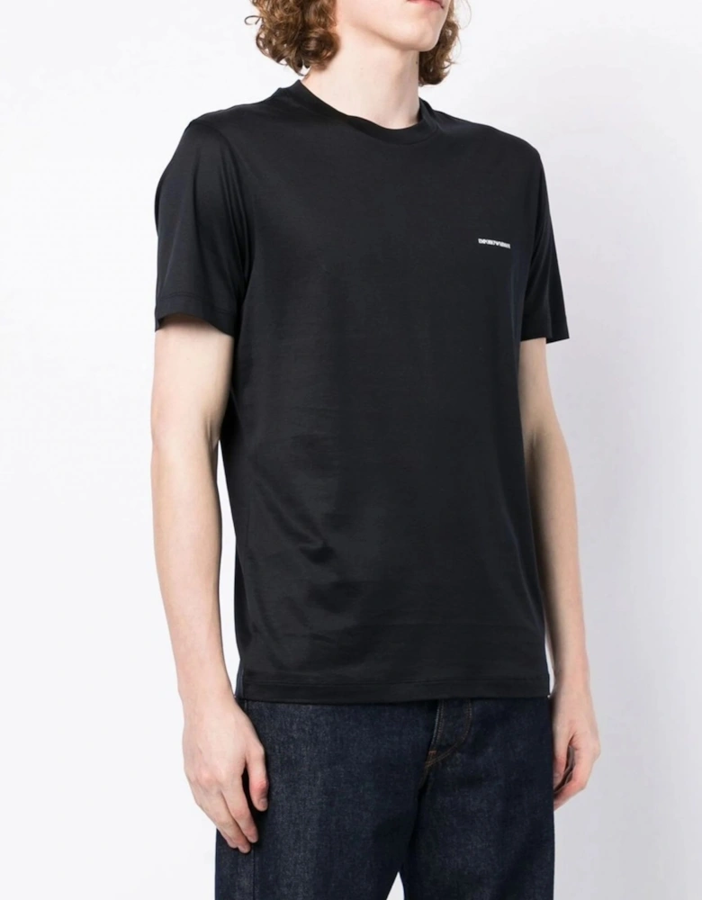 Essentials Branded Cotton T-shirt Navy