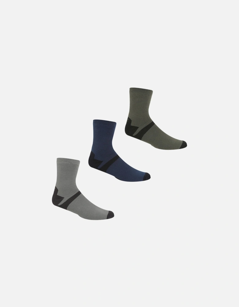 Mens 3 Pack Outdoor Wicking Lifestyle Socks