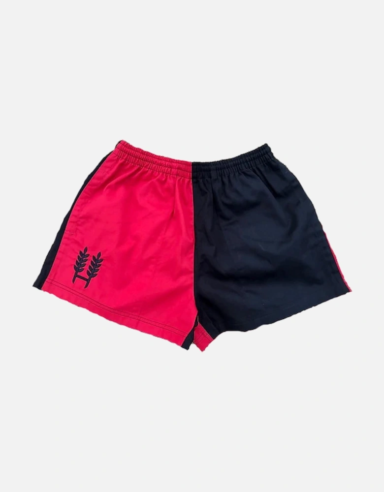 Unisex Harlequin Shorts Red/Black