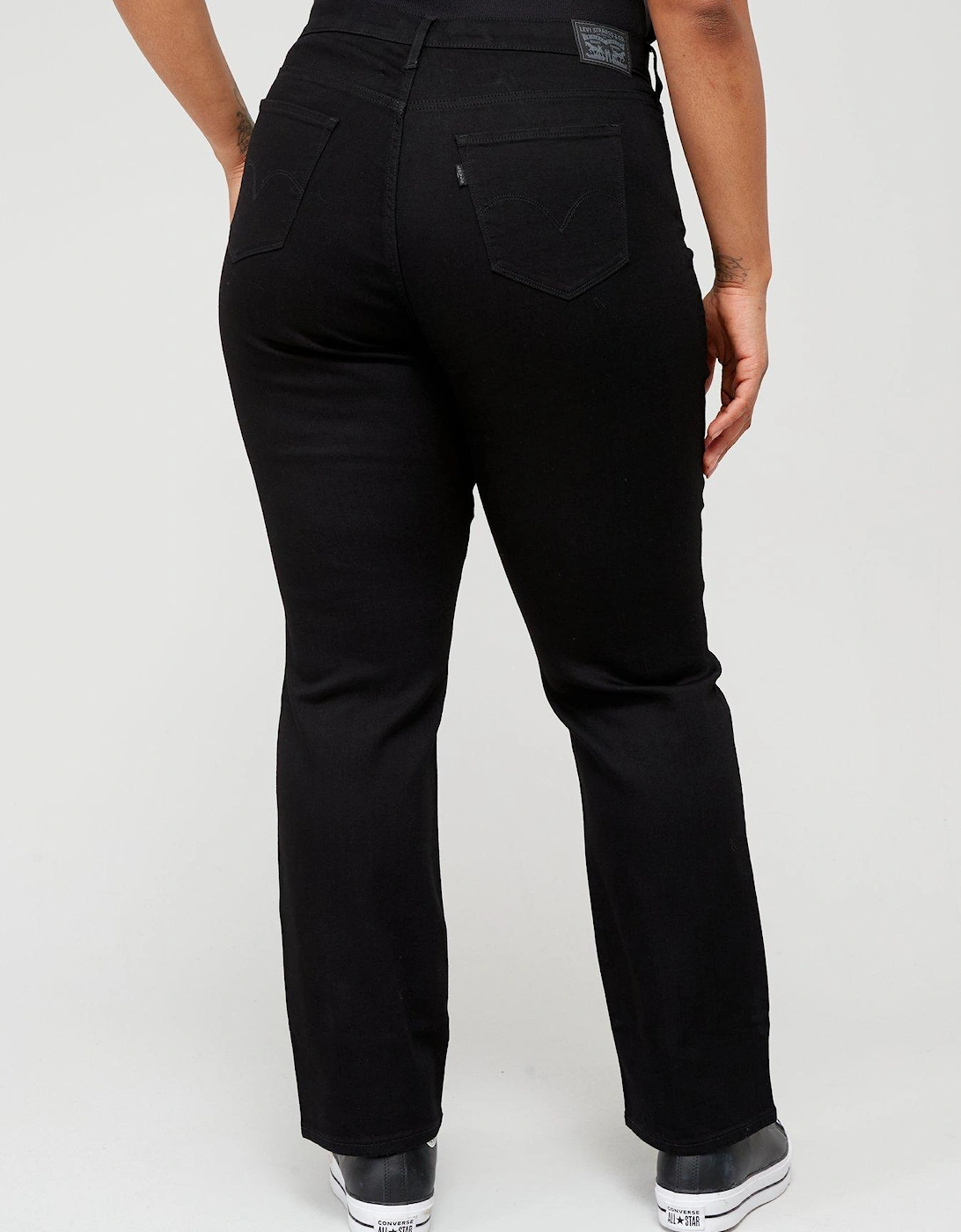 314T Shaping Straight Jeans (plus Size) - Soft Black 2