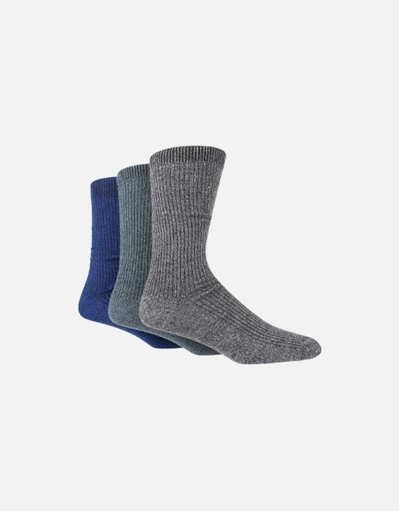 Glenmuir Men's 3 Pack Bamboo Leisure Sock Denim Gradient